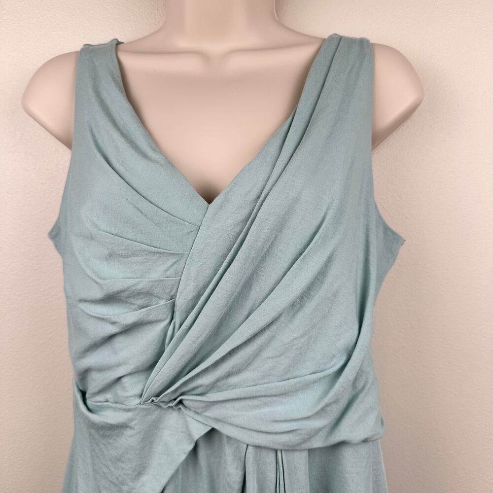 Peruvian Connection Tunic Top Blouse Knit Faux Wrap Sleeveless Cotton S Green - Picture 4 of 10